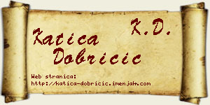 Katica Dobričić vizit kartica